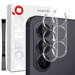 NORTHJO 2 st för Samsung Galaxy S26 härdat glas kameralinsskydd klart 3D integrerat heltäckande