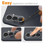 NORTHJO 2 st för Samsung Galaxy S26 härdat glas kameralinsskydd klart 3D integrerat heltäckande