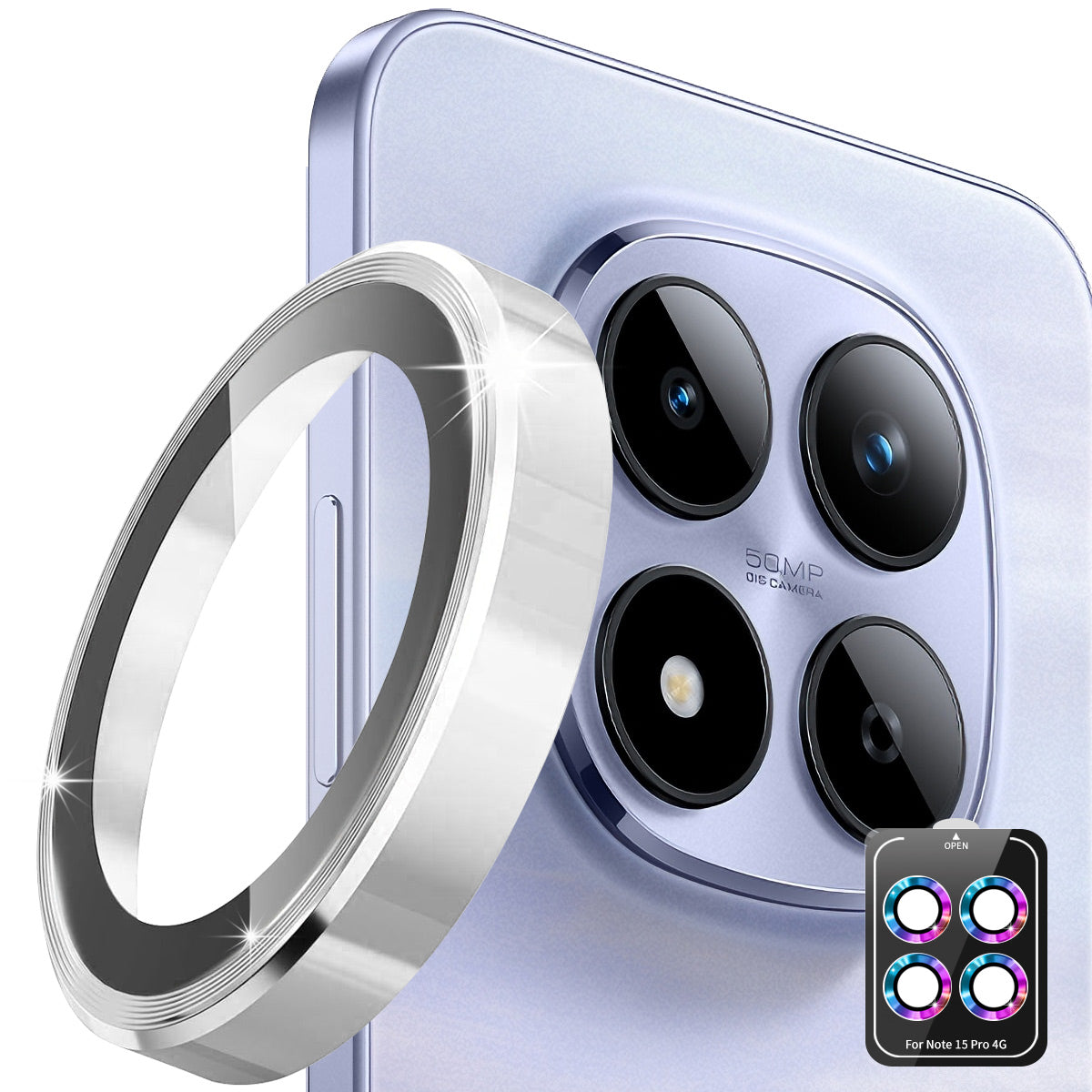 ENKAY HAT PRINCE For Xiaomi Poco M8 5G / Redmi Note 15 Pro 4G (Global) Camera Lens Protector  Metal Ring Lens Film
