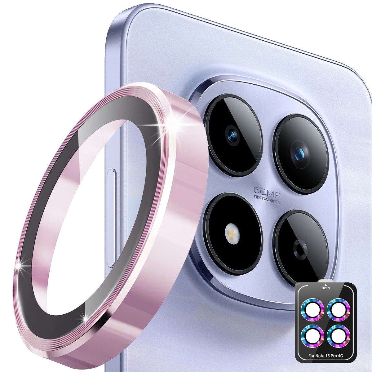 ENKAY HAT PRINCE For Xiaomi Poco M8 5G / Redmi Note 15 Pro 4G (Global) Camera Lens Protector  Metal Ring Lens Film
