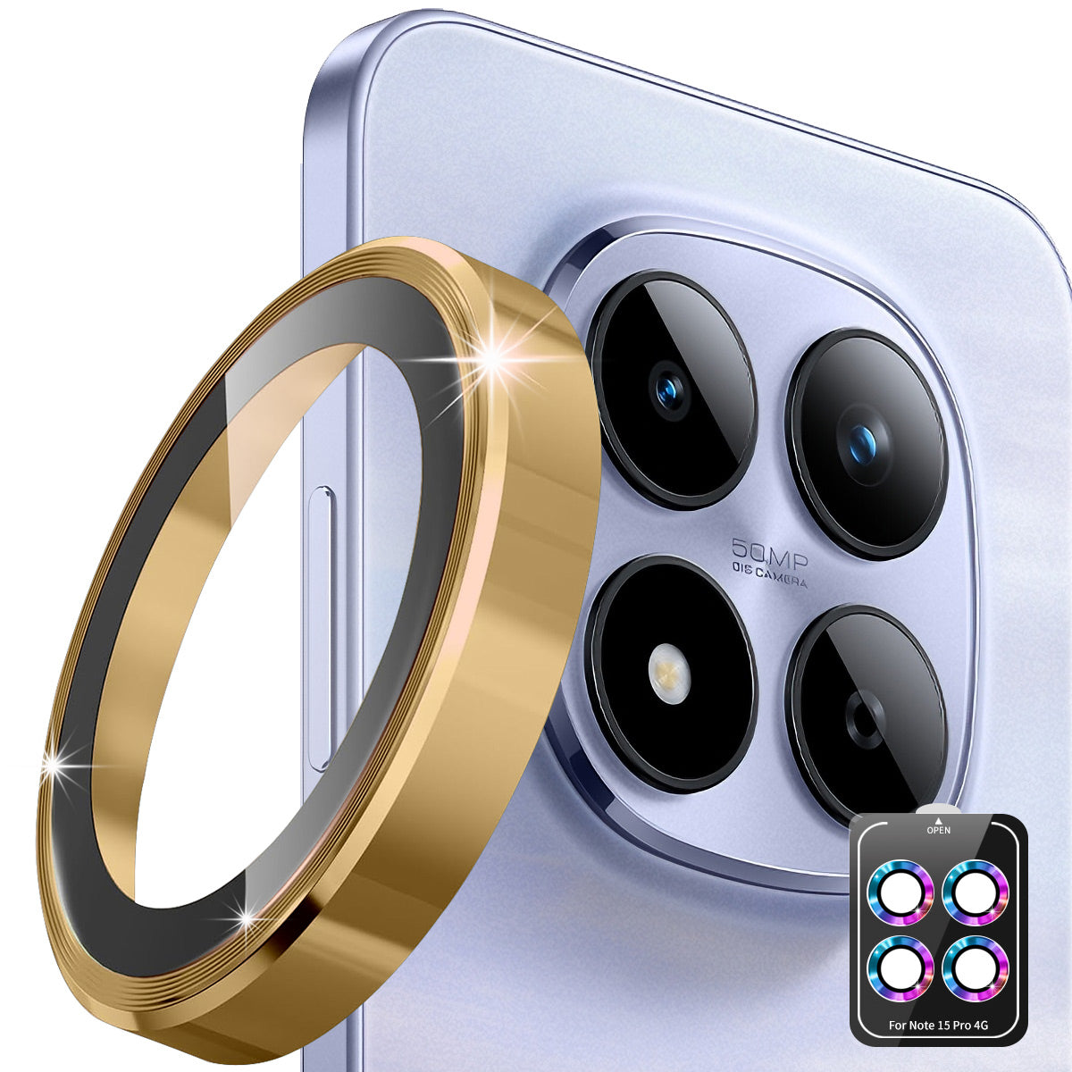 ENKAY HAT PRINCE For Xiaomi Poco M8 5G / Redmi Note 15 Pro 4G (Global) Camera Lens Protector  Metal Ring Lens Film
