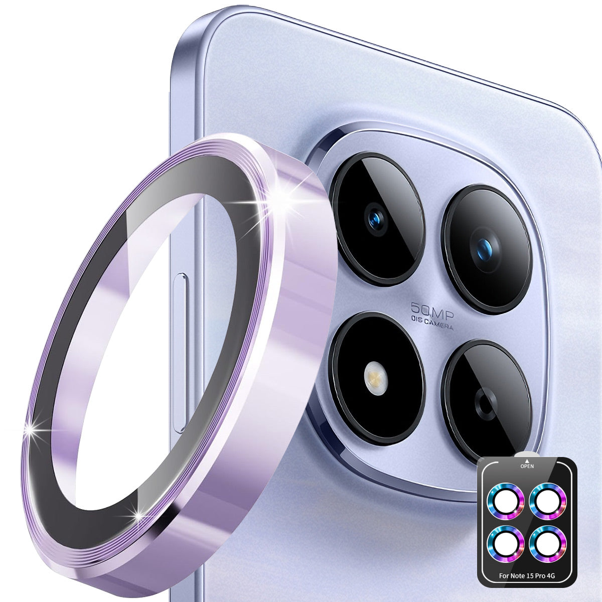 ENKAY HAT PRINCE For Xiaomi Poco M8 5G / Redmi Note 15 Pro 4G (Global) Camera Lens Protector  Metal Ring Lens Film