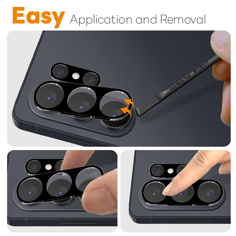 NORTHJO For Samsung Galaxy S26 Ultra Camera Lens Protector Silk Printing 3D Clear Full Screen Tempered Glass Lens Film