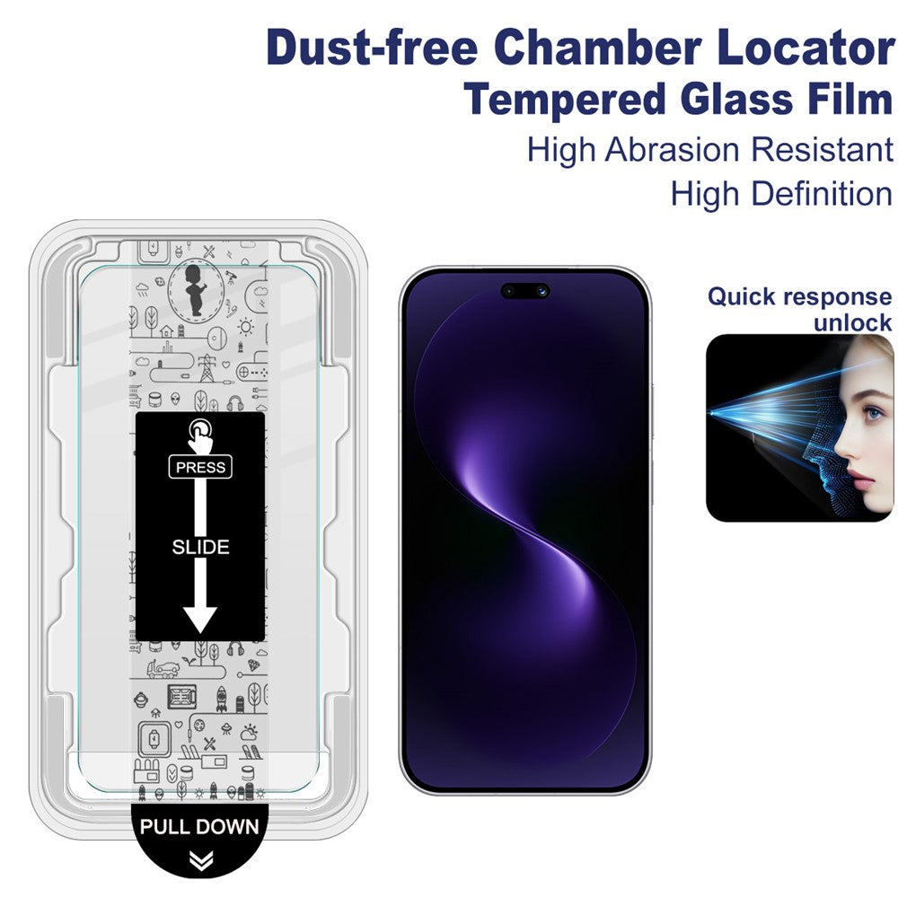 IMAK H-serien för Huawei nova 15 Ultra 5G / 15 Pro 5G härdat glas skärmskyddsfilm med dammfritt installationsverktyg