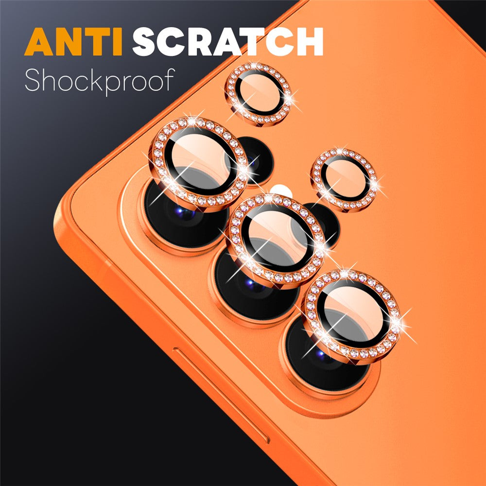 NORTHJO For Samsung Galaxy S26 Ultra Camera Lens Protector Rhinestone Ring Tempered Glass Lens Film (Complete Coverage)