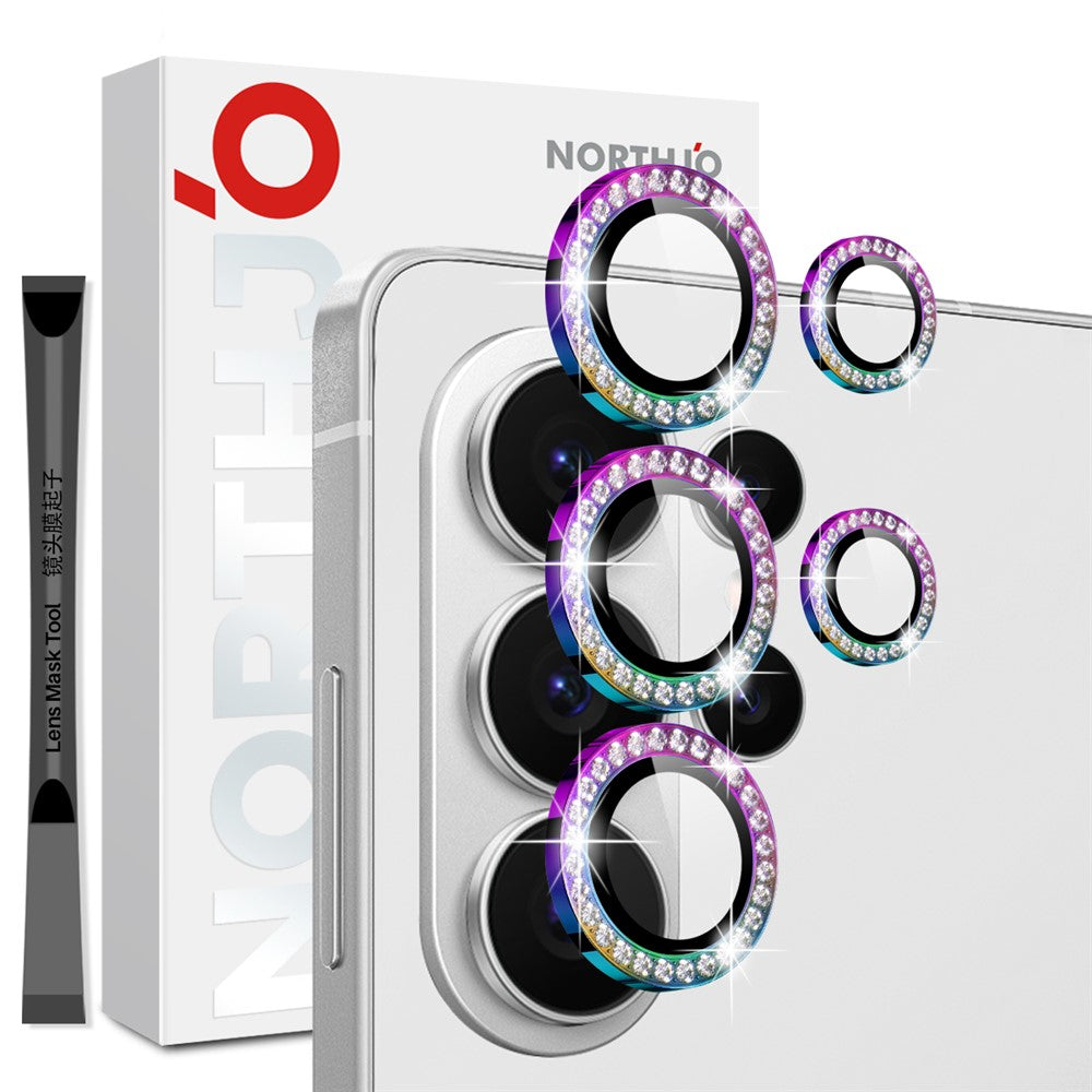 NORTHJO For Samsung Galaxy S26 Ultra Camera Lens Protector Rhinestone Ring Tempered Glass Lens Film (Complete Coverage)