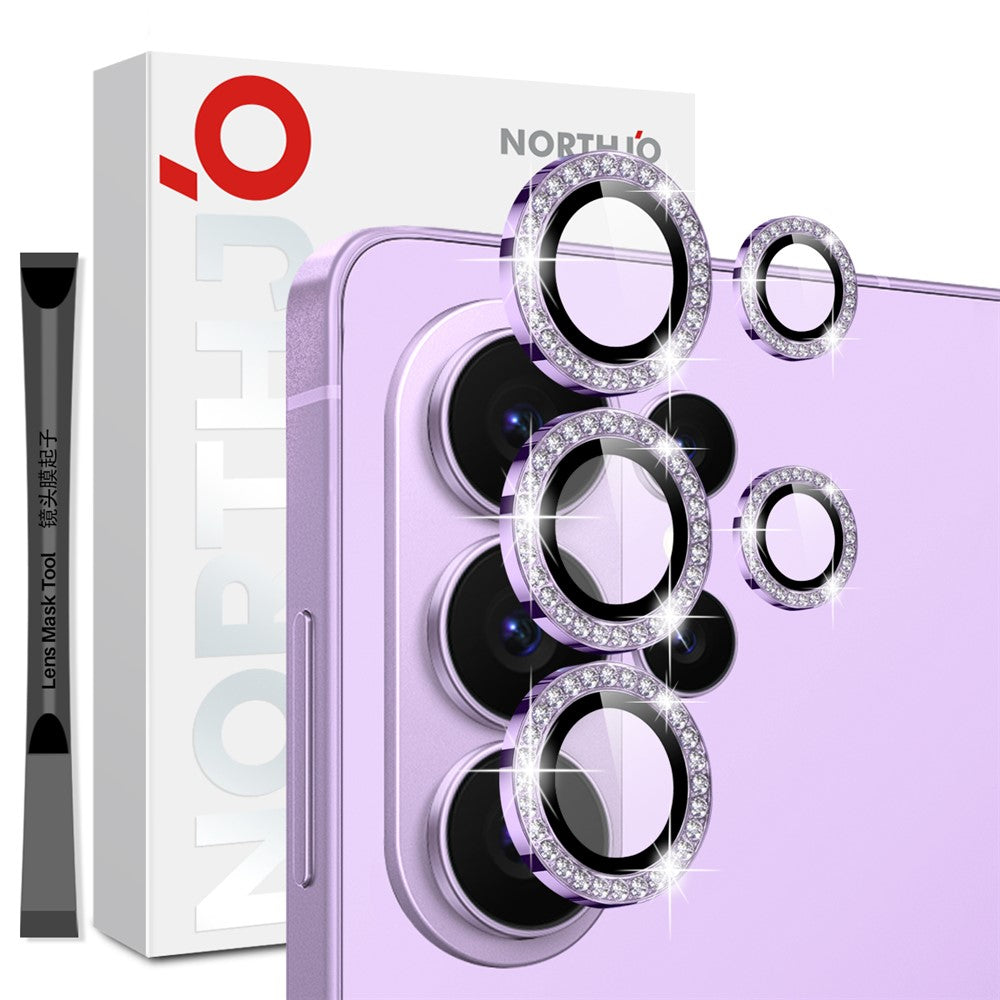 NORTHJO For Samsung Galaxy S26 Ultra Camera Lens Protector Rhinestone Ring Tempered Glass Lens Film (Complete Coverage)