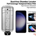 IMAK hærdet glas med fuldskærmsbeskyttelse til Samsung Galaxy S23 / S22 5G, fuldklæbende film med støvfri monteringsværktøj (beskyttelse mod fingeraftryk)