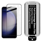 IMAK Helskärmsskydd för Samsung Galaxy S25 Edge / S25+ / S24+ Härdat Glas Helhäftande Film med Dammfritt Monteringsverktyg (Fingeravtryckslåsning)