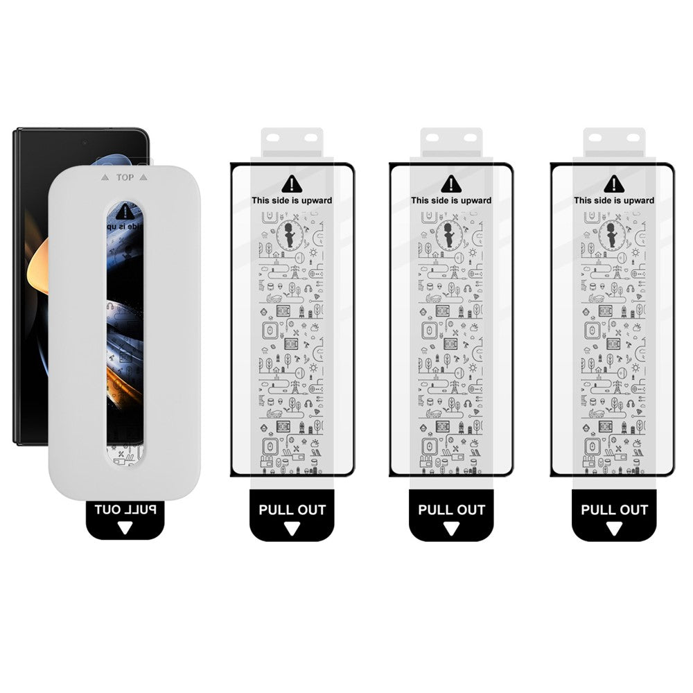 IMAK 3Pcs For Samsung Galaxy Z Fold4 5G Tempered Glass Full Screen Protector Full Glue Film with Dust-free Installation Tool
