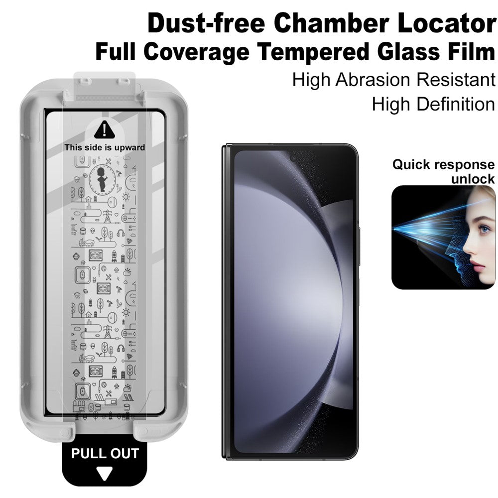 IMAK For Samsung Galaxy Z Fold5 5G Tempered Glass Full Screen Protector Full Glue Film with Dust-free Installation Tool