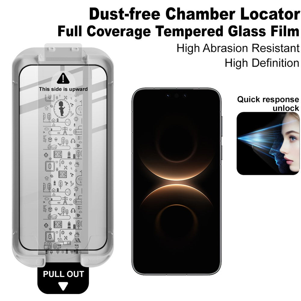 IMAK 3Pcs For Huawei Mate 80 / Mate 80 Pro Tempered Glass Full Screen Protector Full Glue Film with Dust-free Installation Tool