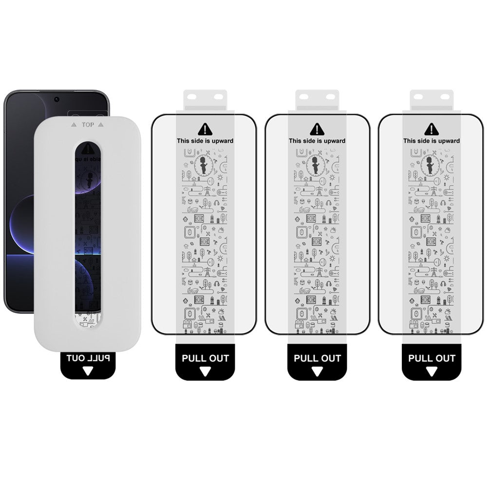IMAK 3Pcs For Honor 500 5G / 500 Pro 5G Tempered Glass Full Screen Protector Full Glue Film with Dust-free Installation Tool (Fingerprint Unlock)