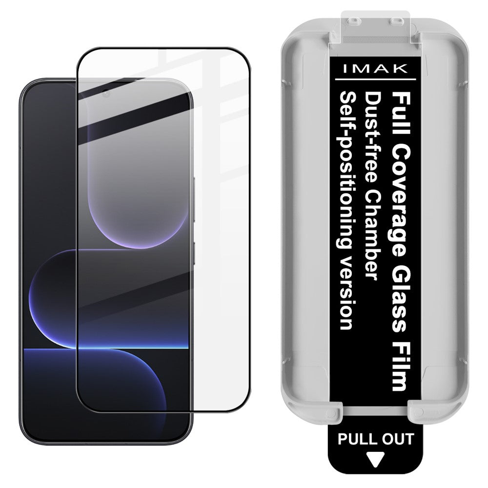 IMAK 3Pcs For Honor 500 5G / 500 Pro 5G Tempered Glass Full Screen Protector Full Glue Film with Dust-free Installation Tool (Fingerprint Unlock)
