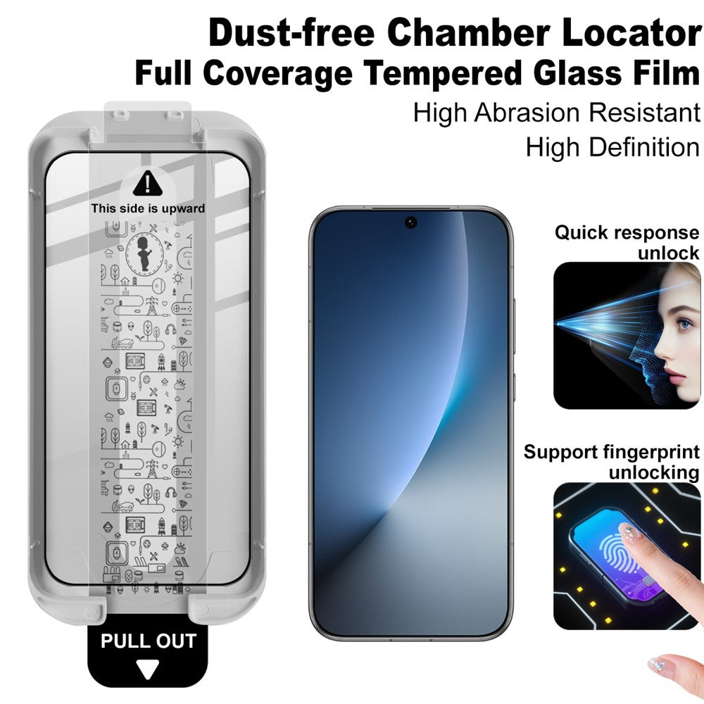 IMAK For Honor Magic8 5G Tempered Glass Full Screen Protector Full Glue Film with Dust-free Installation Tool (Fingerprint Unlock)