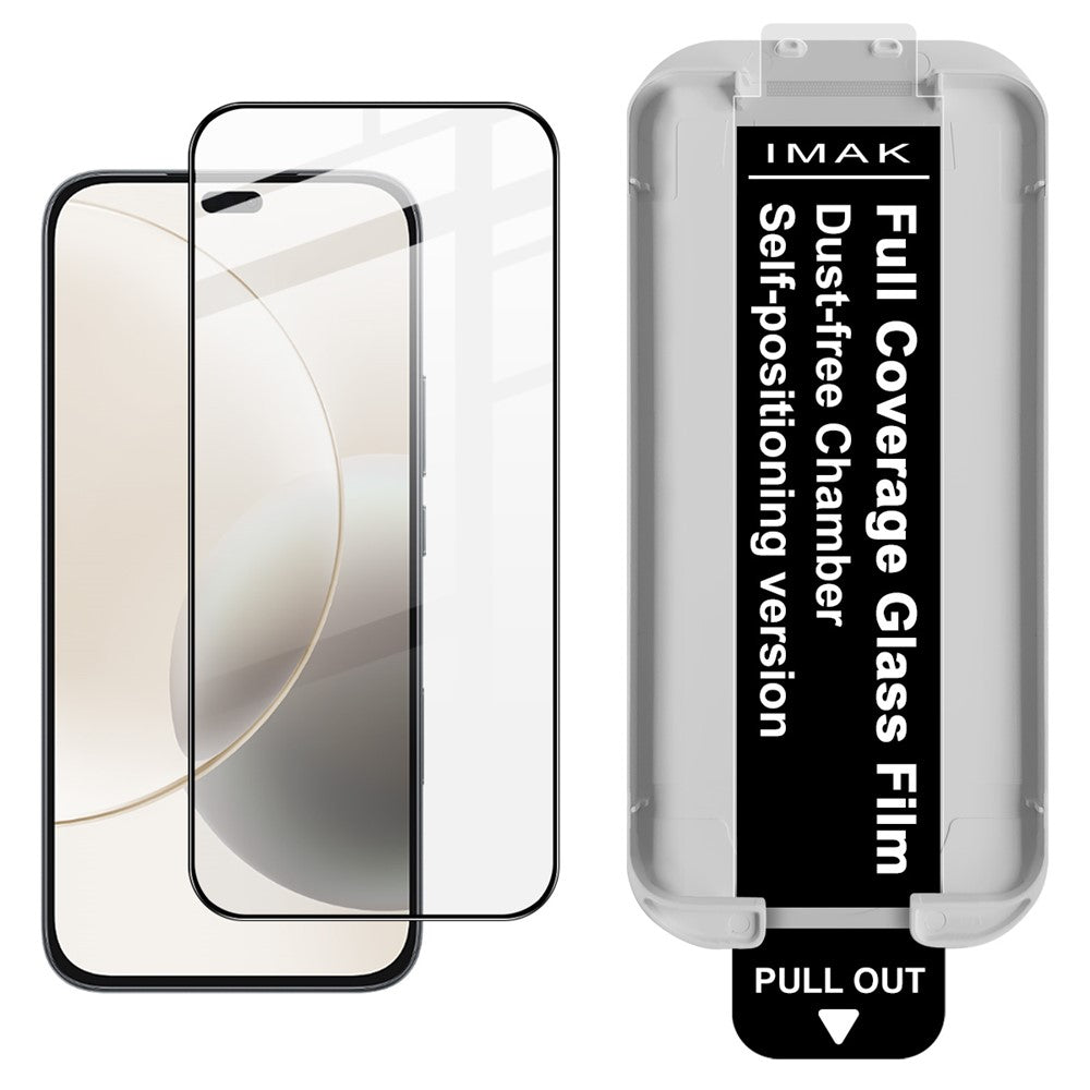 IMAK Tempered Glass Full Screen Protector for Huawei Hi Enjoy 80 Pro / Honor X70i / X60i 5G / X50i+ 5G / X8b 4G Full Glue Film with Dust-free Installation Tool