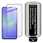 IMAK Full Screen Protector for Samsung Galaxy M56 5G / A56 5G / A36 5G Tempered Glass Full Glue Film with Dust-free Installation Tool (Fingerprint Unlock)
