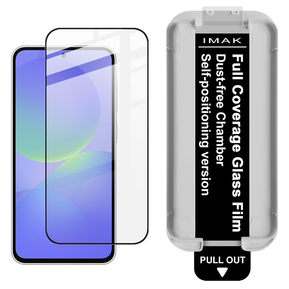 IMAK Full Screen Protector for Samsung Galaxy M56 5G / A56 5G / A36 5G Tempered Glass Full Glue Film with Dust-free Installation Tool (Fingerprint Unlock)