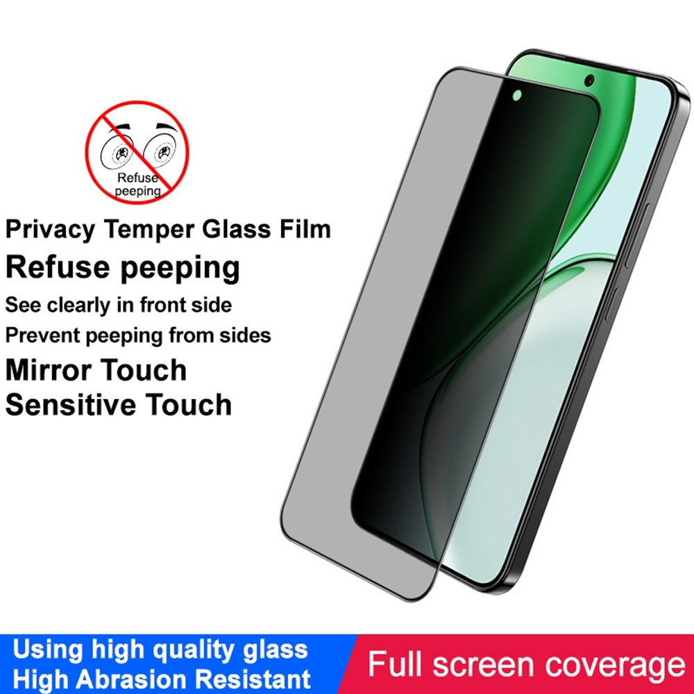 IMAK Privacy Screen Protector for Honor Win Turbo 5G / Magic8 Lite 5G / X9d 5G / X70 5G Anti Peep Full Cover Tempered Glass Film (Fingerprint Unlock)