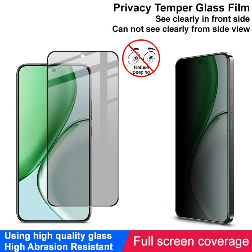 IMAK Sekretessskärmskydd för Honor Win Turbo 5G / Magic8 Lite 5G / X9d 5G / X70 5G Anti-peep Heltäckande Härdat Glasfilm (Fingeravtryckslåsning)