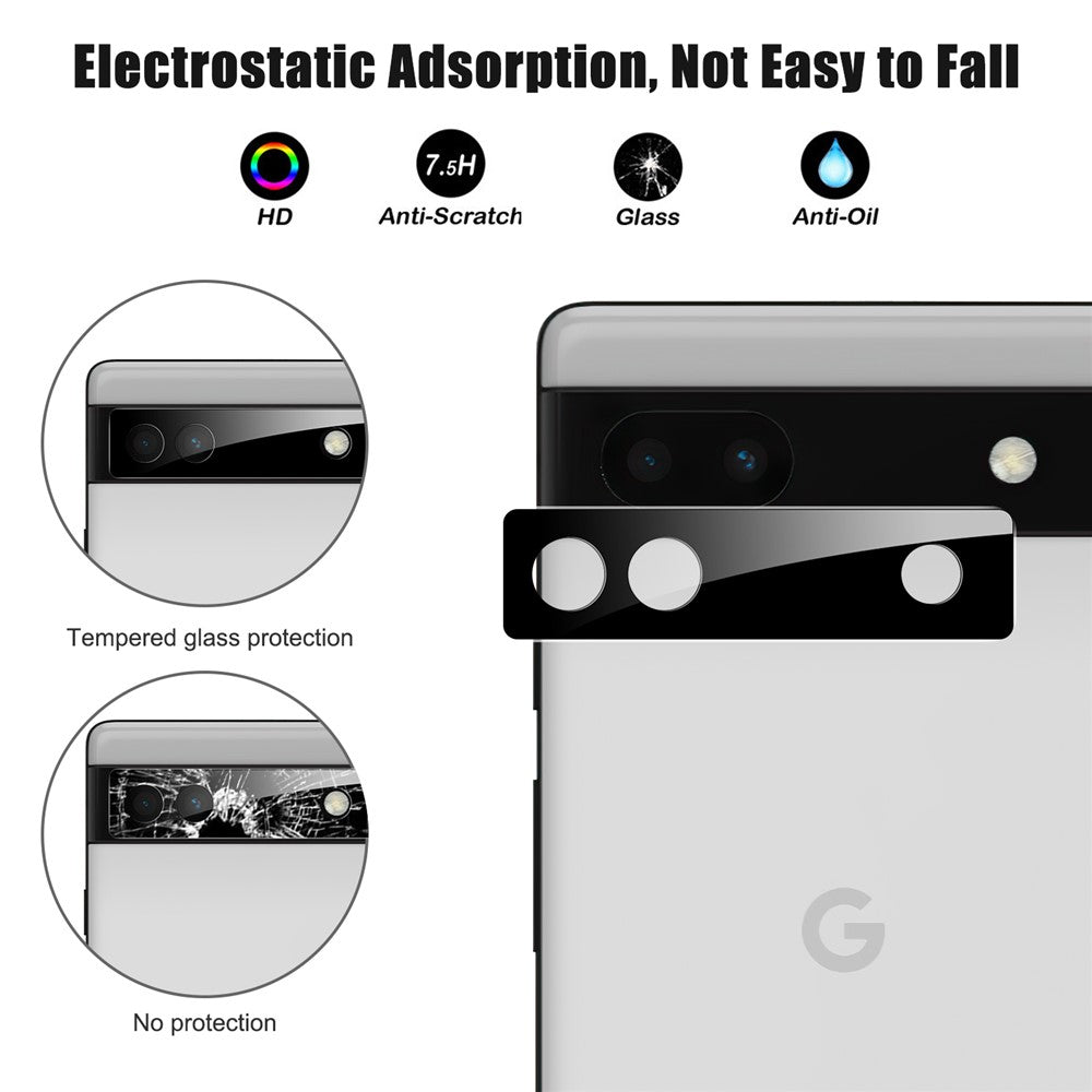 Til Google Pixel 6a 5G Hærdet Glas Ultra Klart Fuld Dækning Anti-eksplosion Kamera Linse Beskyttelsesfilm