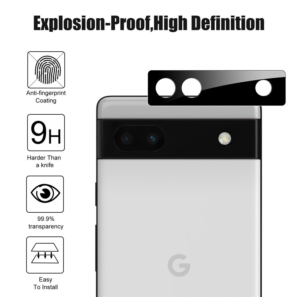 Til Google Pixel 6a 5G Hærdet Glas Ultra Klart Fuld Dækning Anti-eksplosion Kamera Linse Beskyttelsesfilm