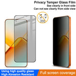 IMAK For Honor Power2 5G Privacy Screen Protector Anti Peep Full Cover Tempered Glass Film (Fingerprint Unlock)