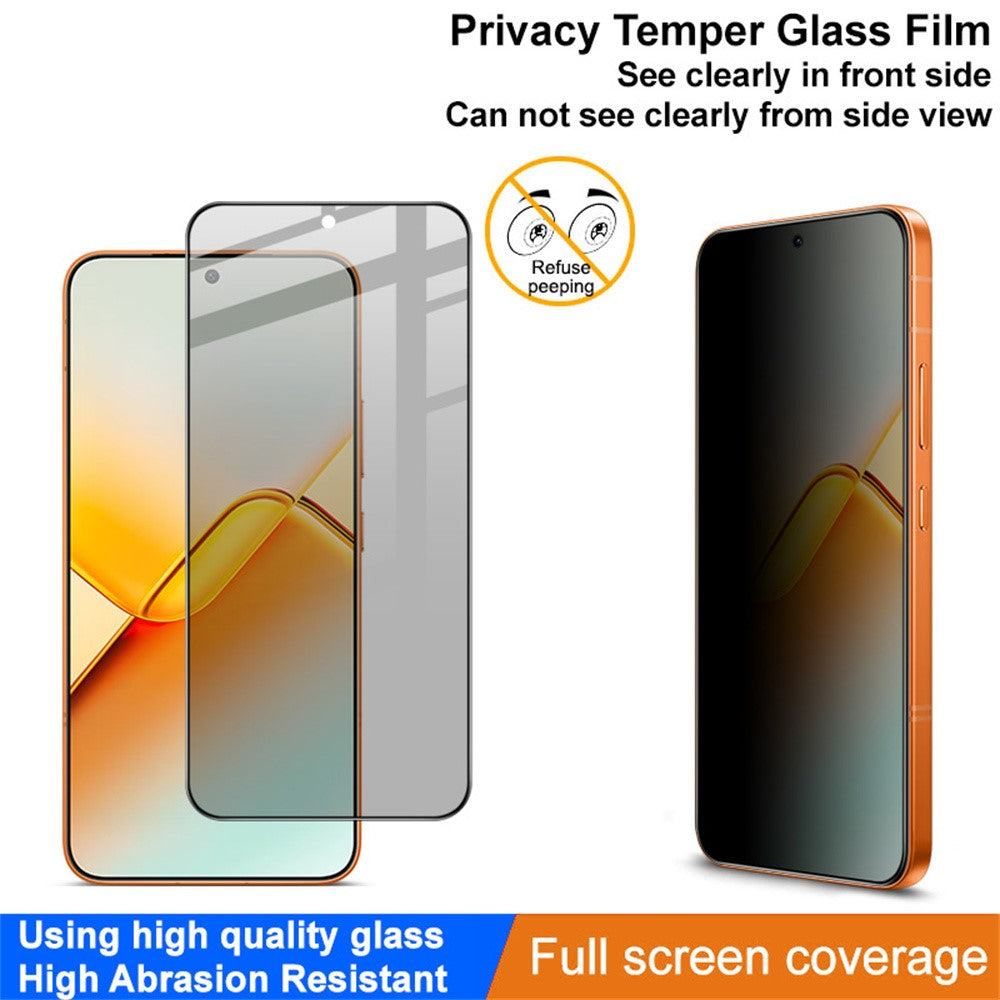 IMAK For Honor Power2 5G Privacy Screen Protector Anti Peep Full Cover Tempered Glass Film (Fingerprint Unlock)