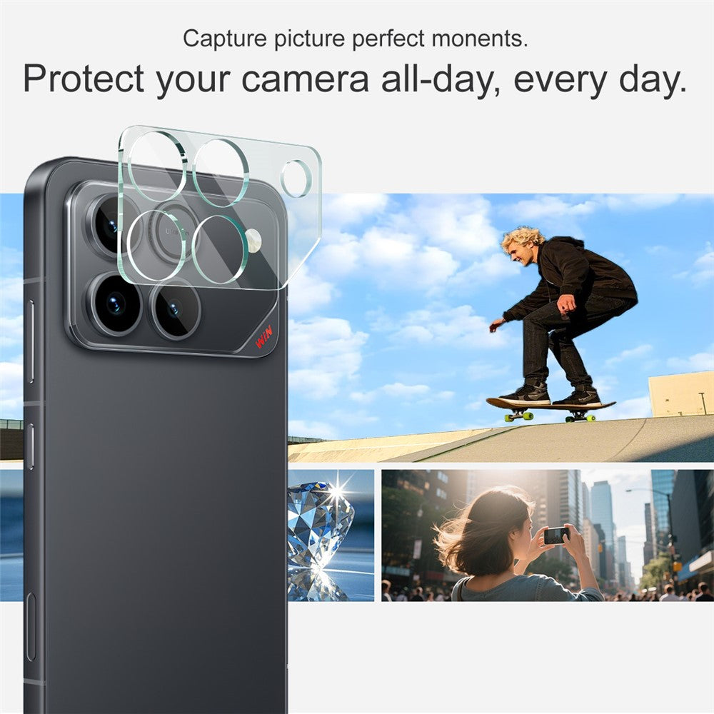 IMAK For Honor Win 5G Hærdet Glas Fuld Dækning Kamerabeskytter + Akryl Linsehætte
