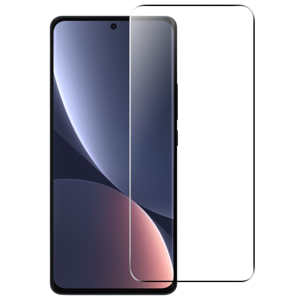 AMORUS För Xiaomi 13 Explosionsskyddande Skärmskydd med Fingeravtryck 2.5D Arc Edge 9H Hårdhet Hög Aluminium-Kisel Glasfilm