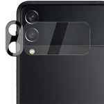 IMAK For Samsung Galaxy Z Flip4 5G Hærdet glas linsefilm + akryl linsehætte (sort version) med lille bagskærmsbeskytter i glas