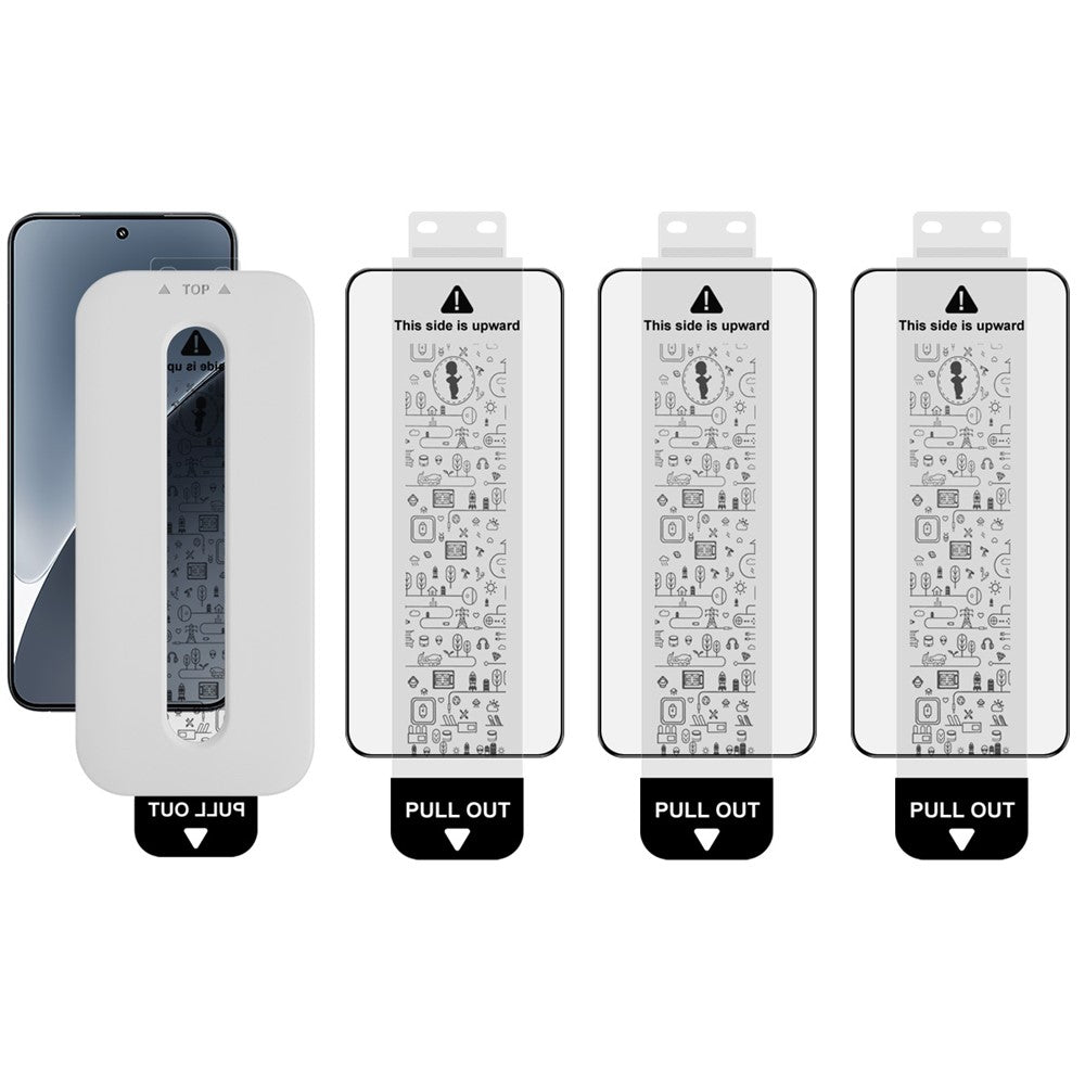 IMAK 3Pcs Tempered Glass For Xiaomi 15  /  15 Custom Edition Full Screen Protector Full Glue Film with Dust-free Installation Tool (Fingerprint Unlock)
