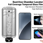 IMAK 3Pcs Tempered Glass For Xiaomi 15  /  15 Custom Edition Full Screen Protector Full Glue Film with Dust-free Installation Tool (Fingerprint Unlock)