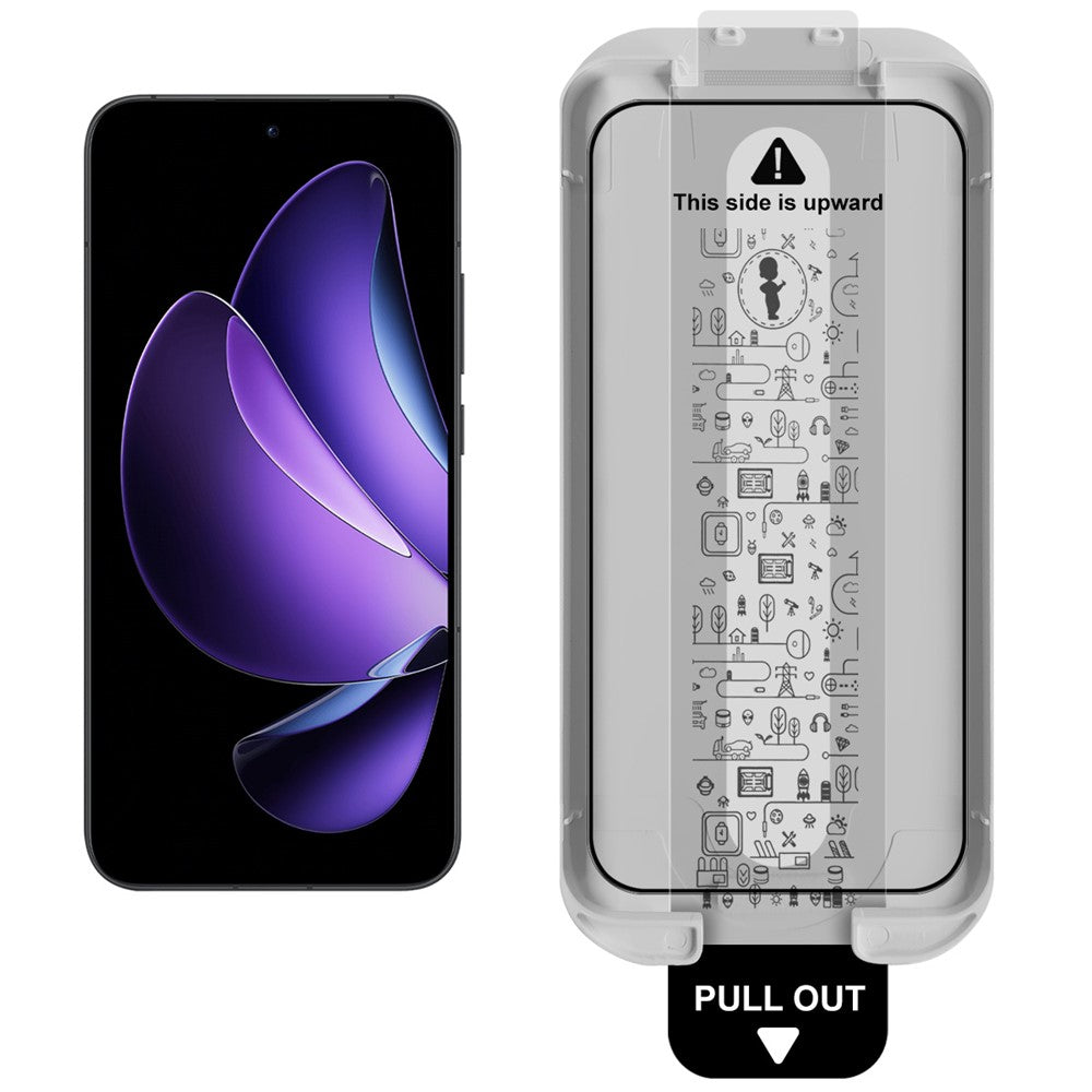 IMAK 3Pcs Tempered Glass For Oppo A6 Pro 5G  /  4G  /  Reno13 5G (Global)  /  Reno14 5G (Global) Full Screen Protector Full Glue Film with Dust-free Installation Tool (Fingerprint Unlock)