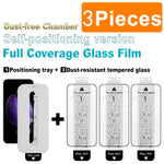 IMAK 3Pcs Tempered Glass For Oppo A6 Pro 5G  /  4G  /  Reno13 5G (Global)  /  Reno14 5G (Global) Full Screen Protector Full Glue Film with Dust-free Installation Tool (Fingerprint Unlock)