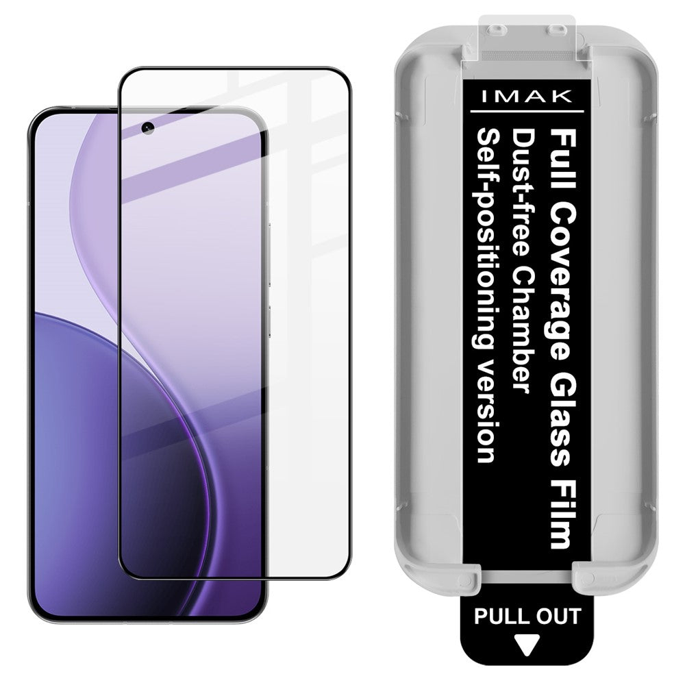 IMAK 3Pcs For Oppo Reno14 Pro 5G (Global) Tempered Glass Full Screen Protector Full Glue Film with Dust-free Installation Tool (Fingerprint Unlock)