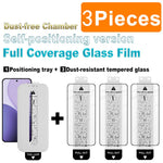 IMAK 3Pcs For Oppo Reno14 Pro 5G (Global) Tempered Glass Full Screen Protector Full Glue Film with Dust-free Installation Tool (Fingerprint Unlock)