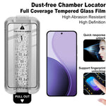 IMAK 3Pcs For Oppo Reno14 Pro 5G (Global) Tempered Glass Full Screen Protector Full Glue Film with Dust-free Installation Tool (Fingerprint Unlock)