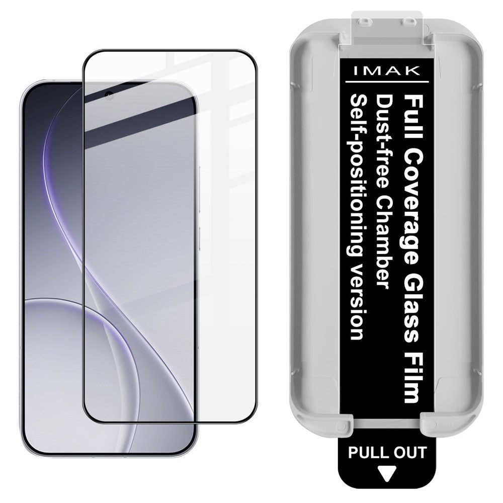 IMAK Härdat Glas För Oppo Reno15 Pro Max 5G (Global) / Reno15 Pro 5G (Kina) Helskärmsskydd Helhäftande Film med Dammfritt Monteringsverktyg (Fingeravtryckslåsning)