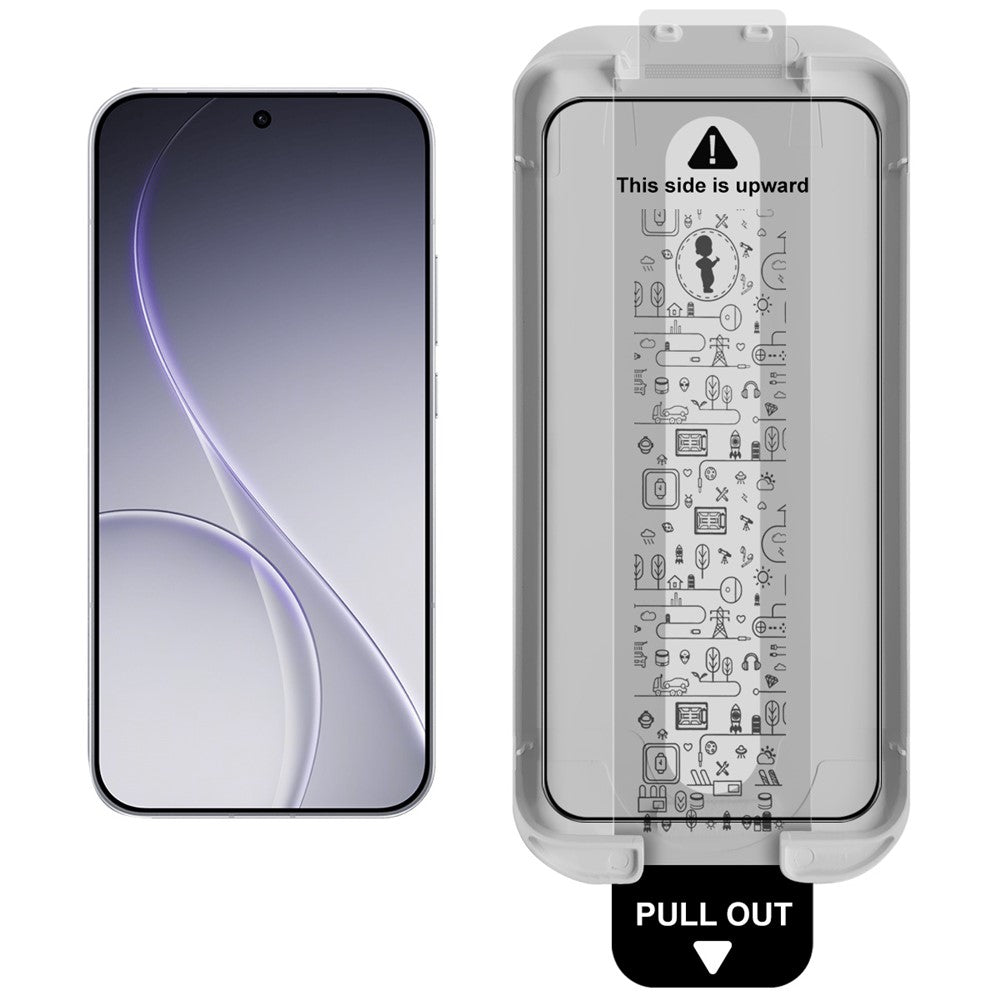 IMAK 3 st. härdat glas för Oppo Reno15 Pro Max 5G (Global) / Reno15 Pro 5G (Kina) helskärmsskydd helhäftande film med dammfritt installationsverktyg (fingeravtryckslåsning)