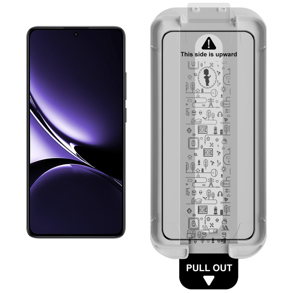 IMAK 3 stk. hærdet glas til Xiaomi Poco X7 Pro 5G / Redmi Turbo 4 5G, fuldskærmsbeskyttelse med fuldlimet film og støvfri monteringsværktøj (oplåsning med fingeraftryk)