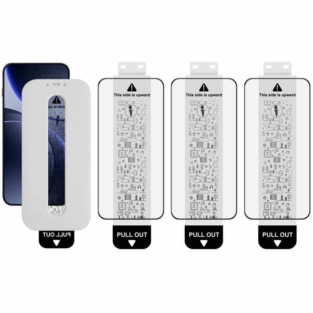 IMAK 3 st för Oppo Find X9s 5G / Find X9 5G härdat glas helskärmsskydd helhäftad film med dammfritt installationsverktyg (fingeravtryckslåsning)