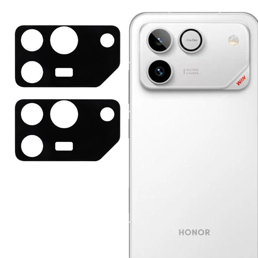 2Pcs For Honor Win RT 5G Full Coverage Camera Lens Protector Silk Printing Tempered Glass Lens Film 3D Arc Edge