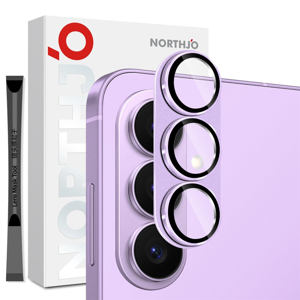 NORTHJO For Samsung Galaxy S26 Camera Lens Protector Matte Integrated Metal Tempered Glass Lens Film  (Complete Covering)