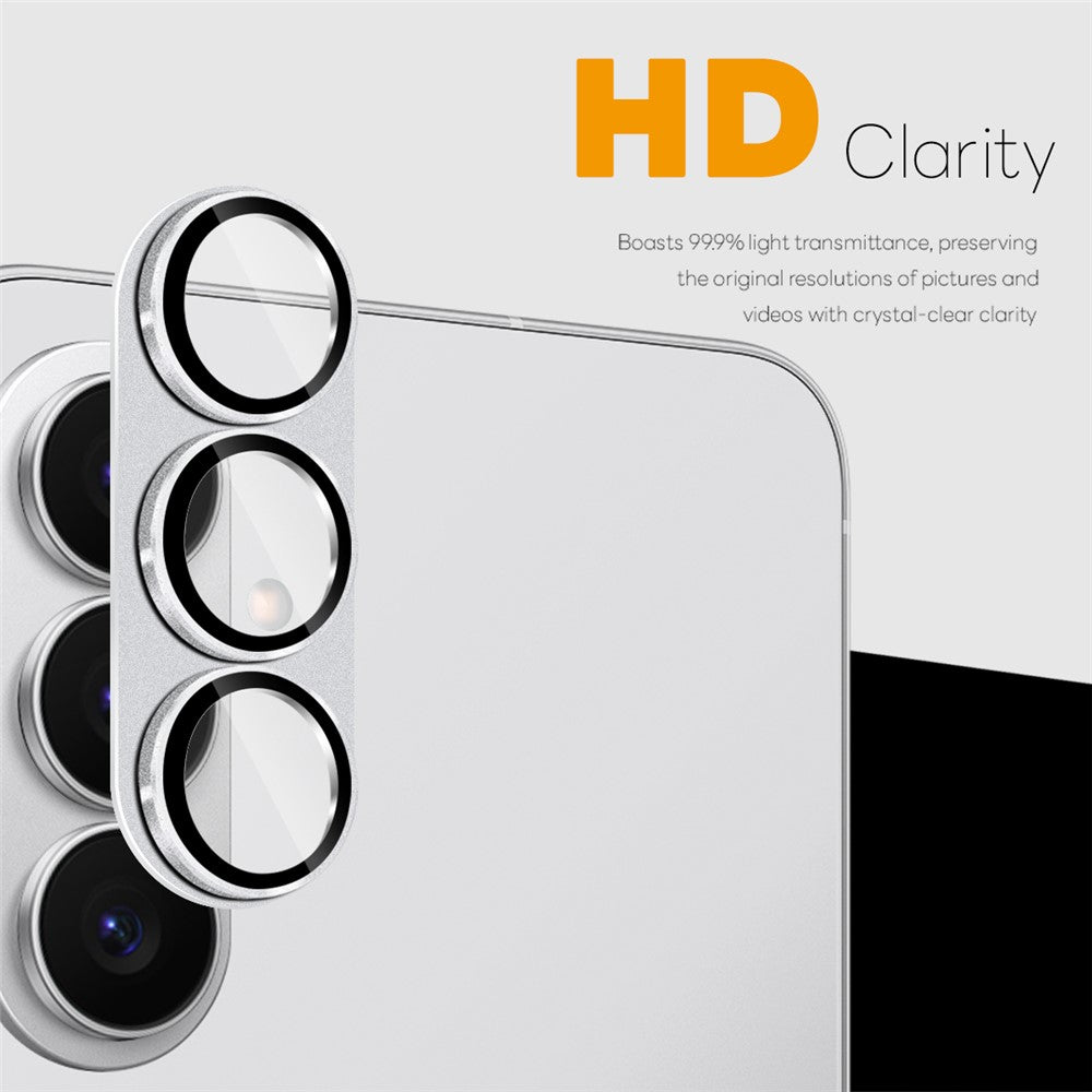 NORTHJO Samsung Galaxy S26+ Kameralinsskydd Matt Metall/Glas - Silver