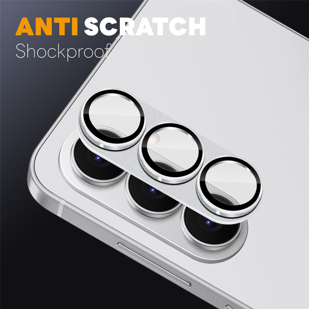 NORTHJO Samsung Galaxy S26+ Kameralinsskydd Matt Metall/Glas - Silver