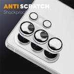 NORTHJO Samsung Galaxy S26 Ultra Kameralinsskydd Matt Metall/Glas - Silver