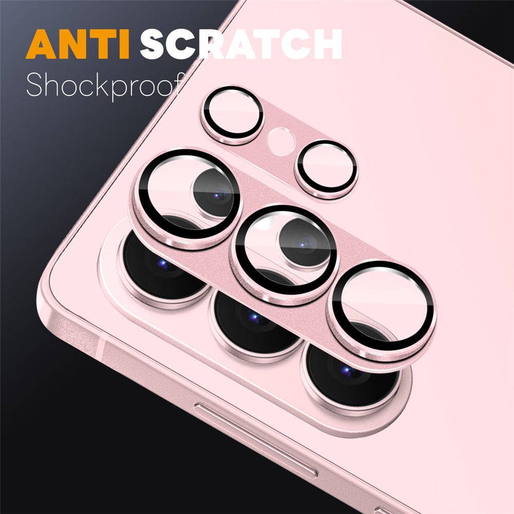 NORTHJO Samsung Galaxy S26 Ultra Kameralinsskydd Matt Metall/Glas - Rosa