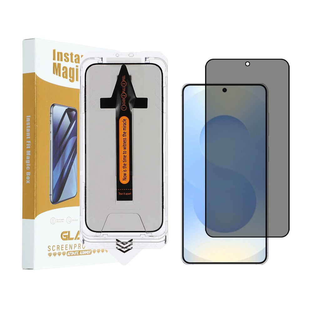For Samsung Galaxy S26 Anti Spy Full Screen Protector High Aluminium Silicon Glass Film with Dust Removal Tool (Fingerprint Unlock)