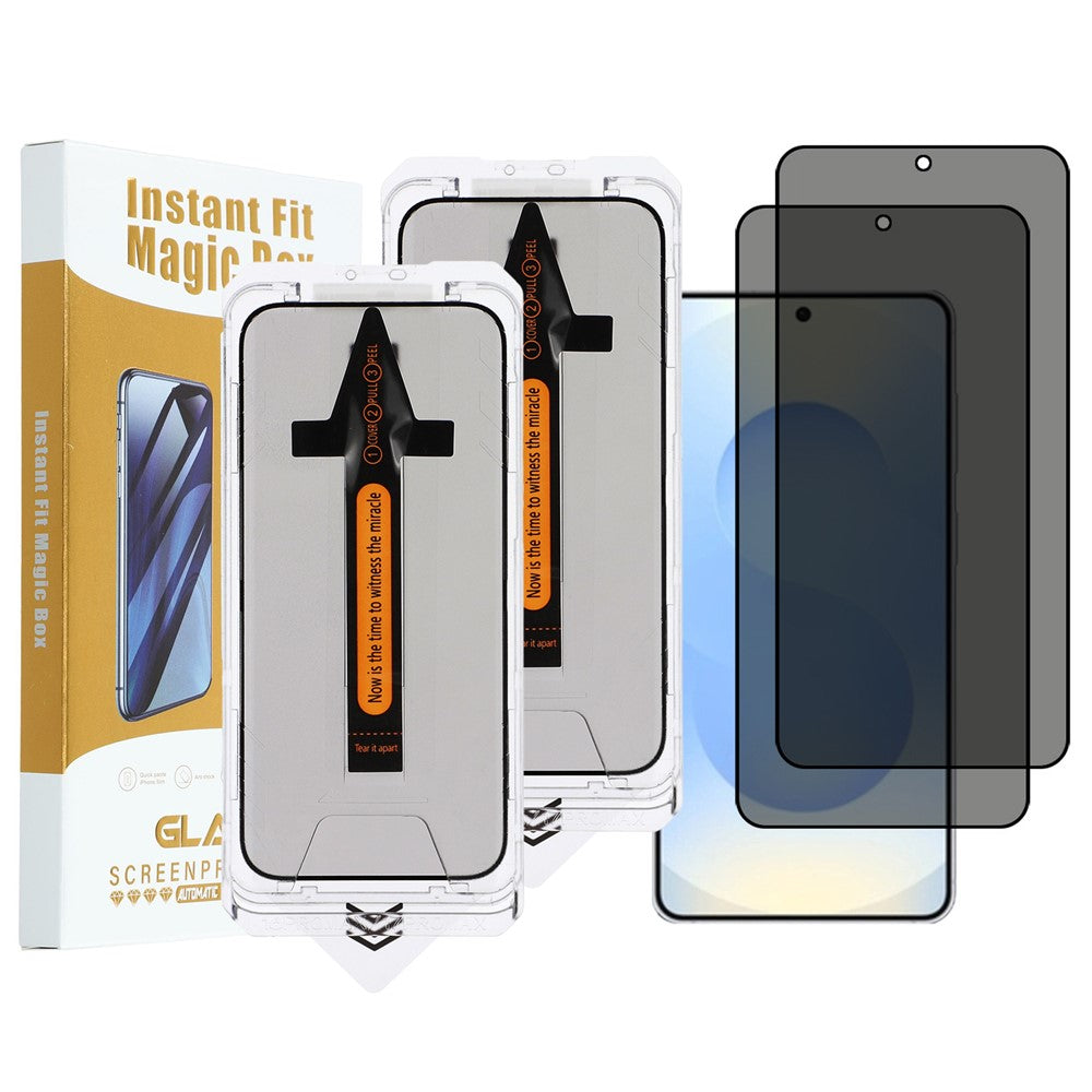 2Pcs For Samsung Galaxy S26 Anti Spy Full Screen Protector High Aluminium Silicon Glass Film (Fingerprint Unlock)
